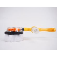 Car wheel cleaning round brush for car care
