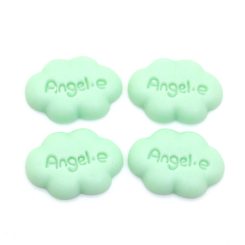 Multi Color Flatback Cute Cloud Shaped Words Painted Mini Resin Cabochon Beads For Kids Toy Decor Charms Room Spacer