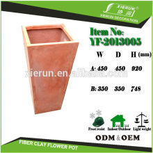 2012 Hot sell light weight waterproof fiber clay planter