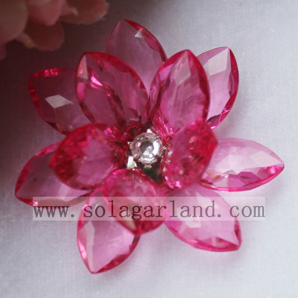 50MM Acrylic Crystal Bead Flowers