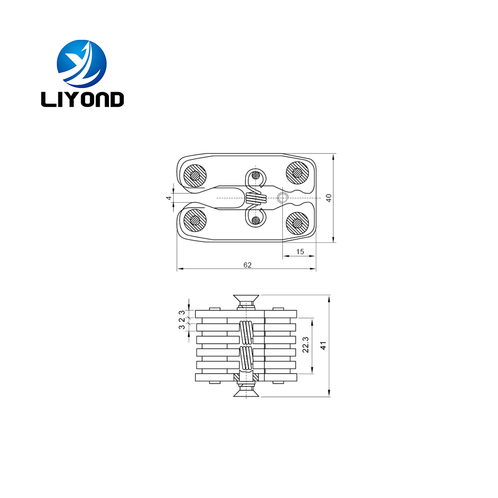 400A with 8 sheets Contact plate busbar connectors spring type Flat contact