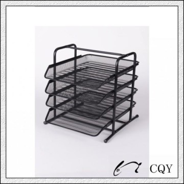 metal mesh desk file tray with 4 tier