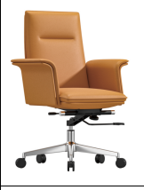 Cadeira de escritório em couro sintético com encosto baixo Low-Back Leatherette Office Chair