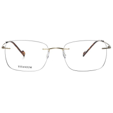 Custom Logo Titanium Rimless Glasses Frames Wholesale Suppliers for Men's Eyewear