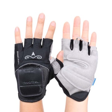 Half Finger Sports Gloves with Rearview Mirror