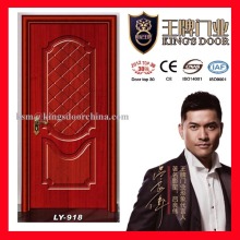 Wooden interior mdf laminated door with veneer painting