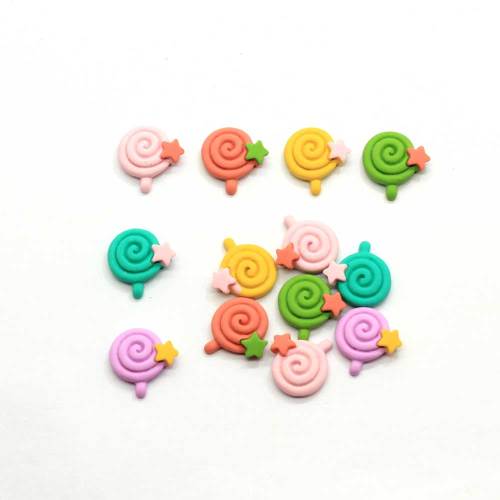 Manufacture Sweet Candy Shaped Resin Cabochon Flatback Beads Charms DIY craft Decor Beads Spacer Slime