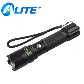High Power Rechargeable Flashlight Zoom Dimmer 1101 Self Defense LED Police Flashlight