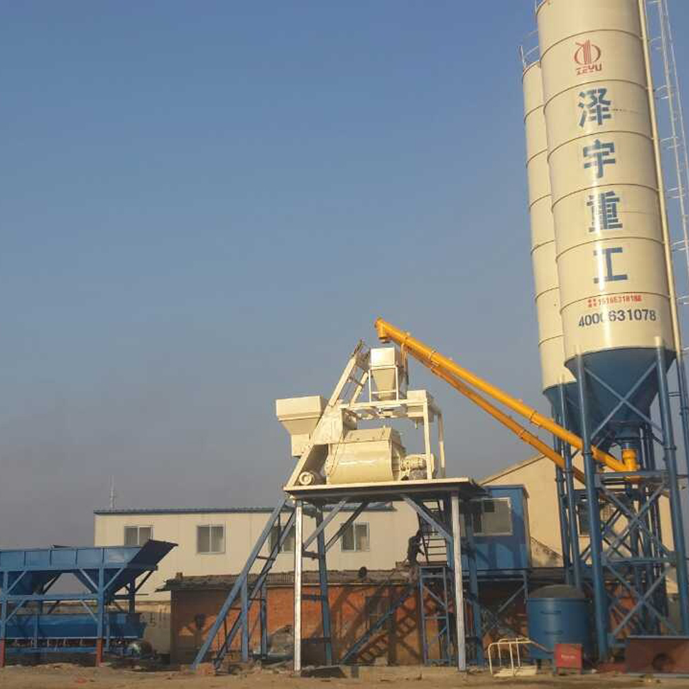 Commercial automatic 35m3 concrete mixing plant equipment