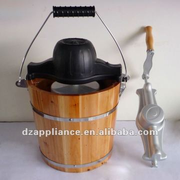 4 quart Wooden Bucket Ice Cream Machine