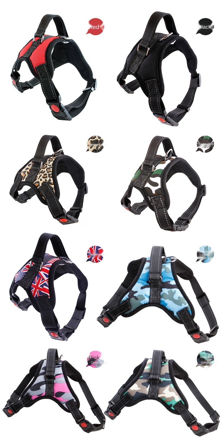 The New off-the-Shelf Factory Direct Sales Pet Supplies Medium Large Dog Collar Hand Holding Rope Pet Harness