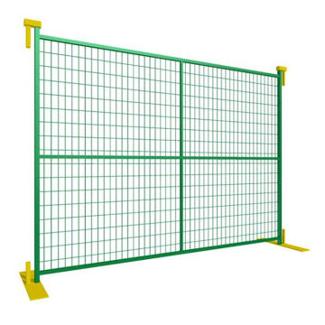 Temporary fence for zinc steel guardrail construction