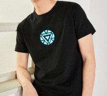 Adult Black LED Shirt with Ironman Design for Night Club Parties