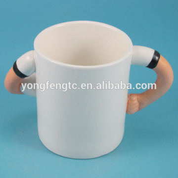YF18860 armed handle hand painted mugs