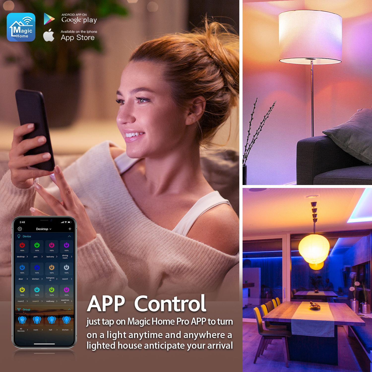 aplicación de bombilla wifi inteligente smart wifi bulb application