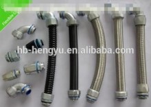 Black Conductive Corrugated PTFE Hose with stainless steel both end Flange
