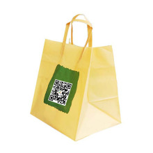 Cheap Customized Printing Tri-folded handle Plastic Bags