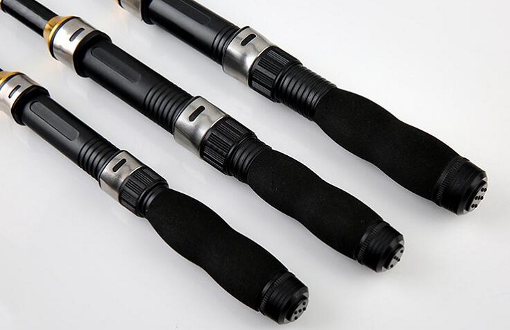 Mini Portable Pocket Aluminum Alloy Fishing Rod ,Compact Carbon Fiber Telescopic Fishing Pole for Kids Husband