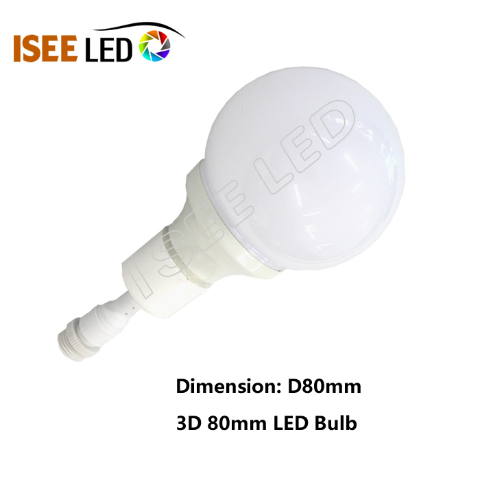 DMX512 RGB DMX LED pixel bulb ji bo facade