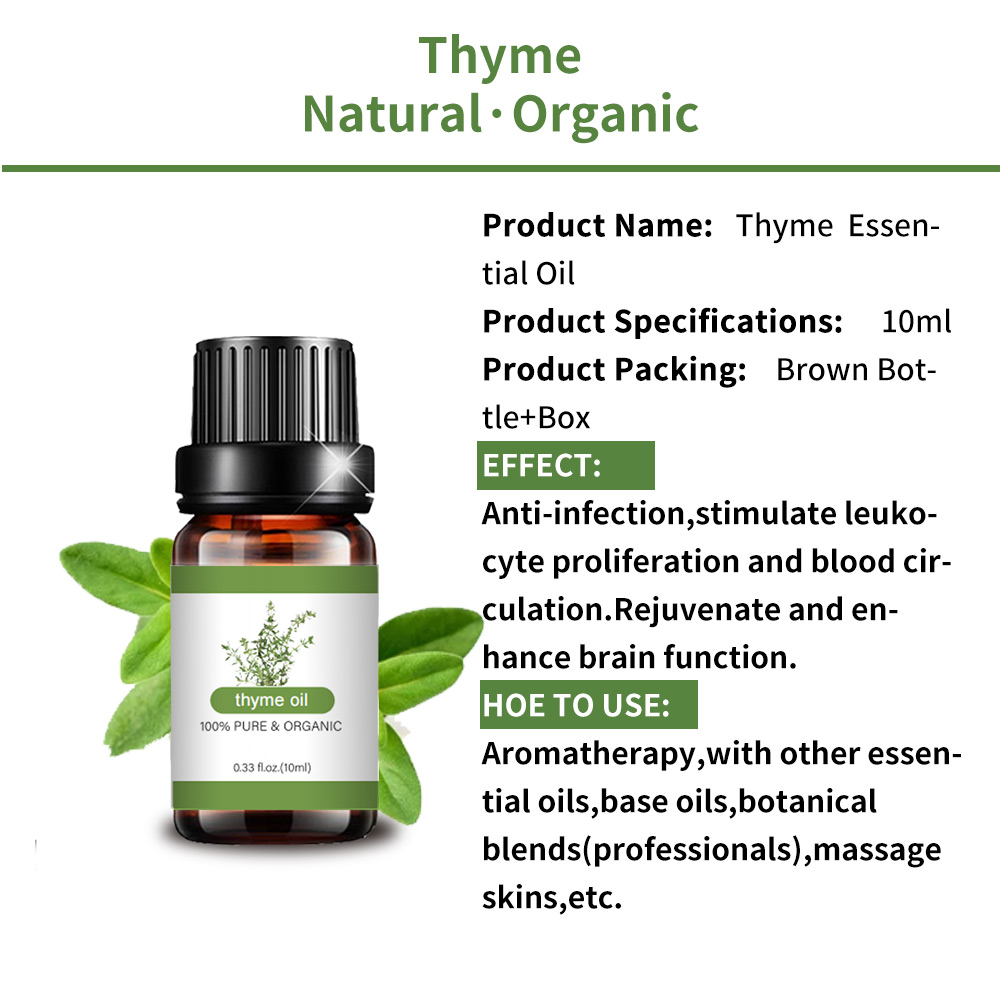 100% Pure Natural Organic Thyme Essential Oil