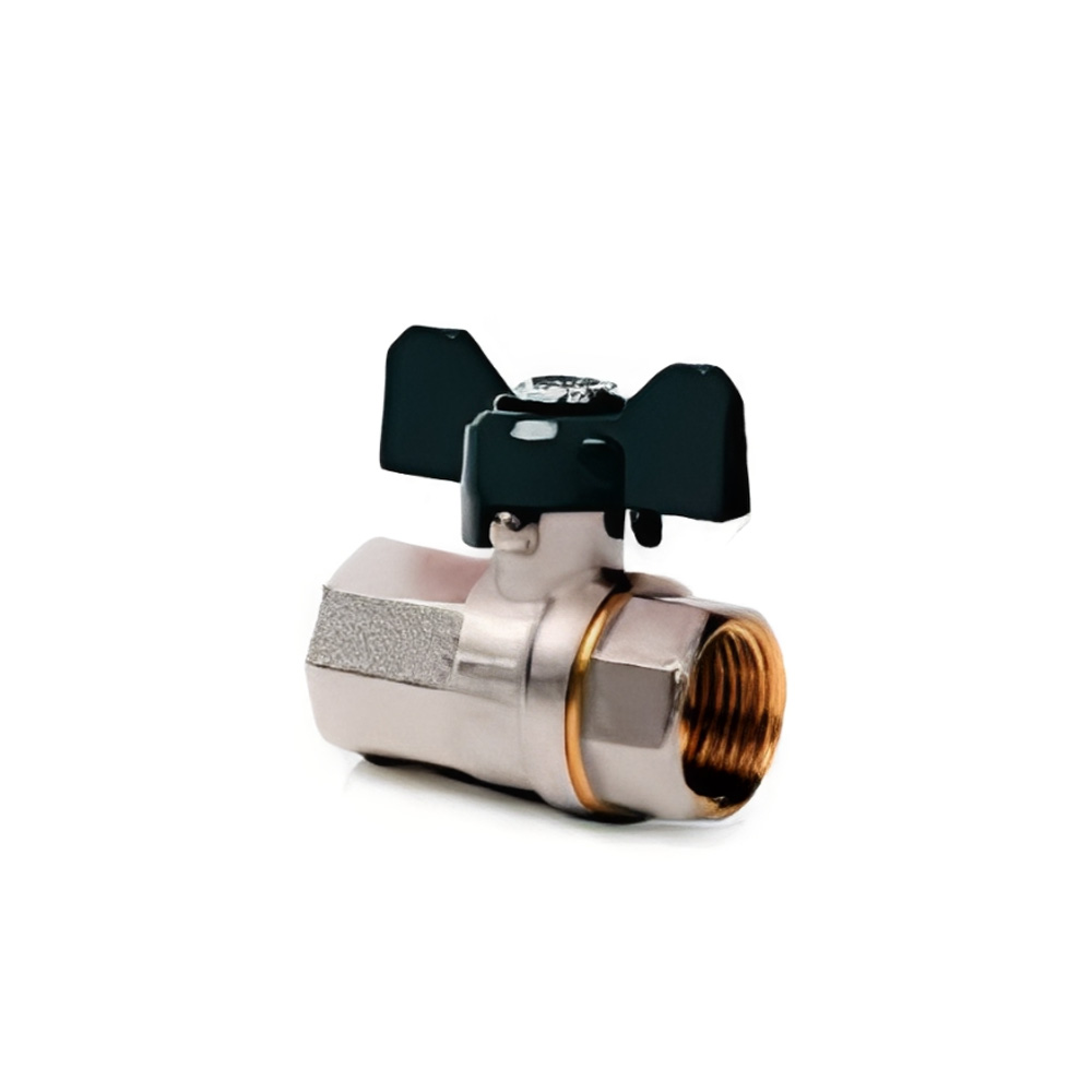 Valvola a farfalla in ottone Collegamento F F2 Brass Butterfly Valve F F Connection2