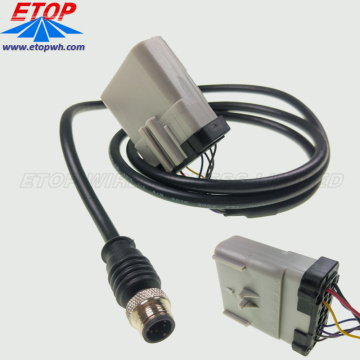 Conector impermeable IP67 macho de 9 pines a conector APEX2.8