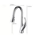 New Style Stainless Steel Kitchen Taps Brushed Hot And Cold Mixed Kitchen Touch Sink Faucet