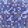 Màu xanh lam Mosaic Thủy tinh Ngói Nhà bếp Backsplash Art