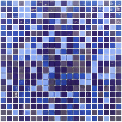 Alzatina per cucina in mosaico di vetro blu Art