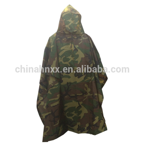 Camouflage pvc woodland military raincoats