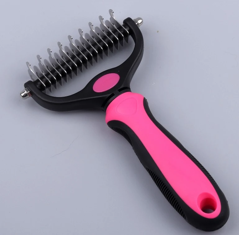 Portable Stainless Steel Needles Pets Fur Remover Comb