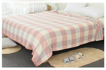 Gauze Cotton Blanket Jacquard with Waffle Pattern