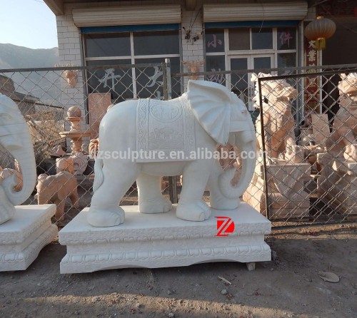 Large Stone Indian marble elephant statue