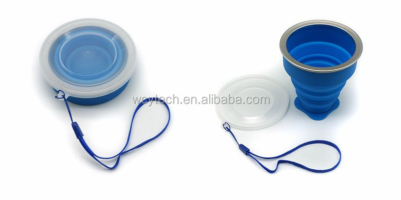 Amazon Best Seller Foldable Coffee Cup Portable Silicone Collapsible Cup for Travel