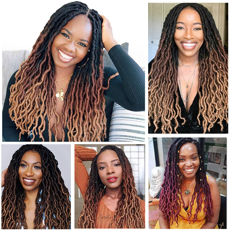 Julianna 36Inch Hot Quality Cheap Price Fashionable Synthetic Wholesale Goddess Faux Locs Crochet 36Inch Gypsy Locs Hair