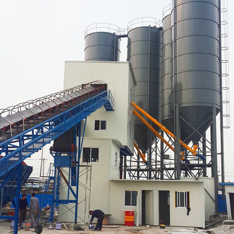 Construction high quality concrete mixing plant 60m3