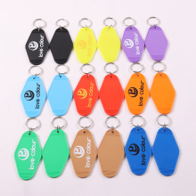 Custom Logo Colorful ABS Hotel Room Keychain