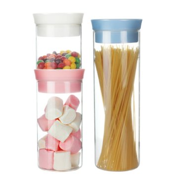 Glass Food Storage Canister With Airtight Vacuum Lid