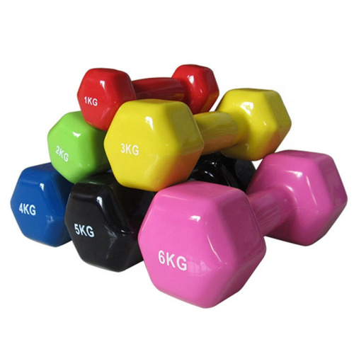 Dumbbells ไวนิลน้ำหนักสีสันสดใสราคาถูก