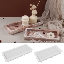 Large Rectangular Jar Holder Cement Silicone Mold Resin Tray