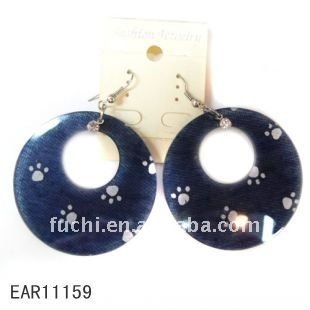 Hoop earrings acrylic earrings with fashion printing