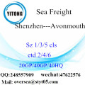 Shenzhen Port Mer Fret maritime à Avonmouth