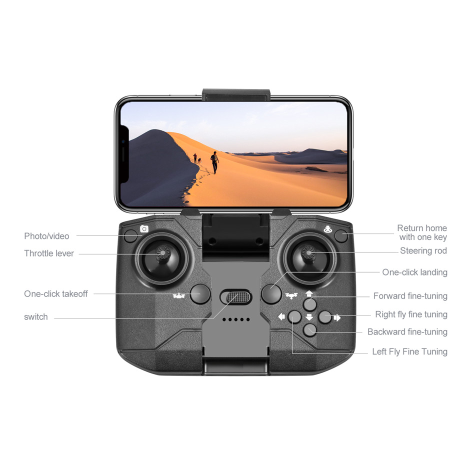 Customizable camera drone KY907 4K Obstacle avoidence dual camera drone Gesture Photos and 50x zoom drone quadcopter