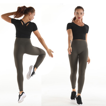 High Waist Yoga Pants Control Workout Yoga Leggings