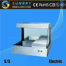 Stainless steel counter top chips worker with 720 watt hot food display for chips (SUNRRY SY-CW80T)