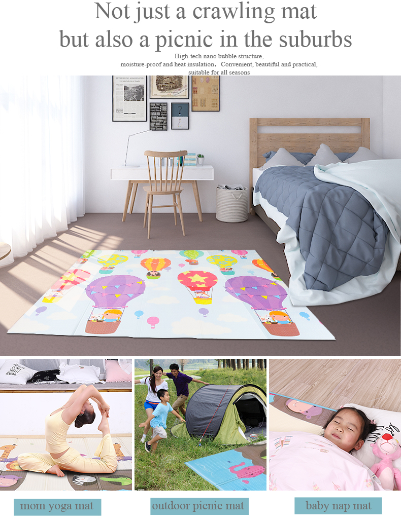 Waterproof XPE Children kids Crawling Puzzle foldable pads Non-toxic Baby Play floorling Mat