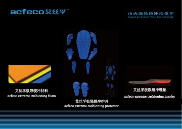 Impact Protect shock absorbing extreme sports flat insoles of acfeco