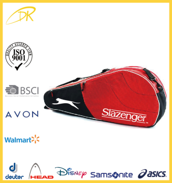 China supplier outdoor travel tennis racquet bag for 3-pack bag
