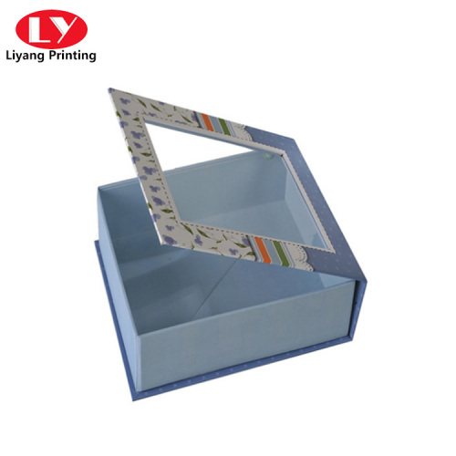 Custom Magnetic Closure with PVC Window Lid Box