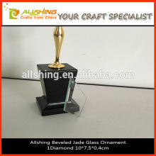 Promotional Beveled Jade Glass Moon Ornament/Blank Moon ornaments